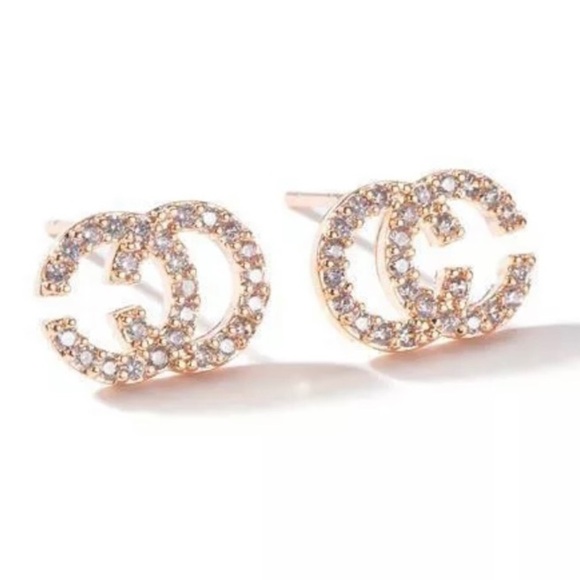 Cc Zircon Crystal Earrings - Picture 1 of 11